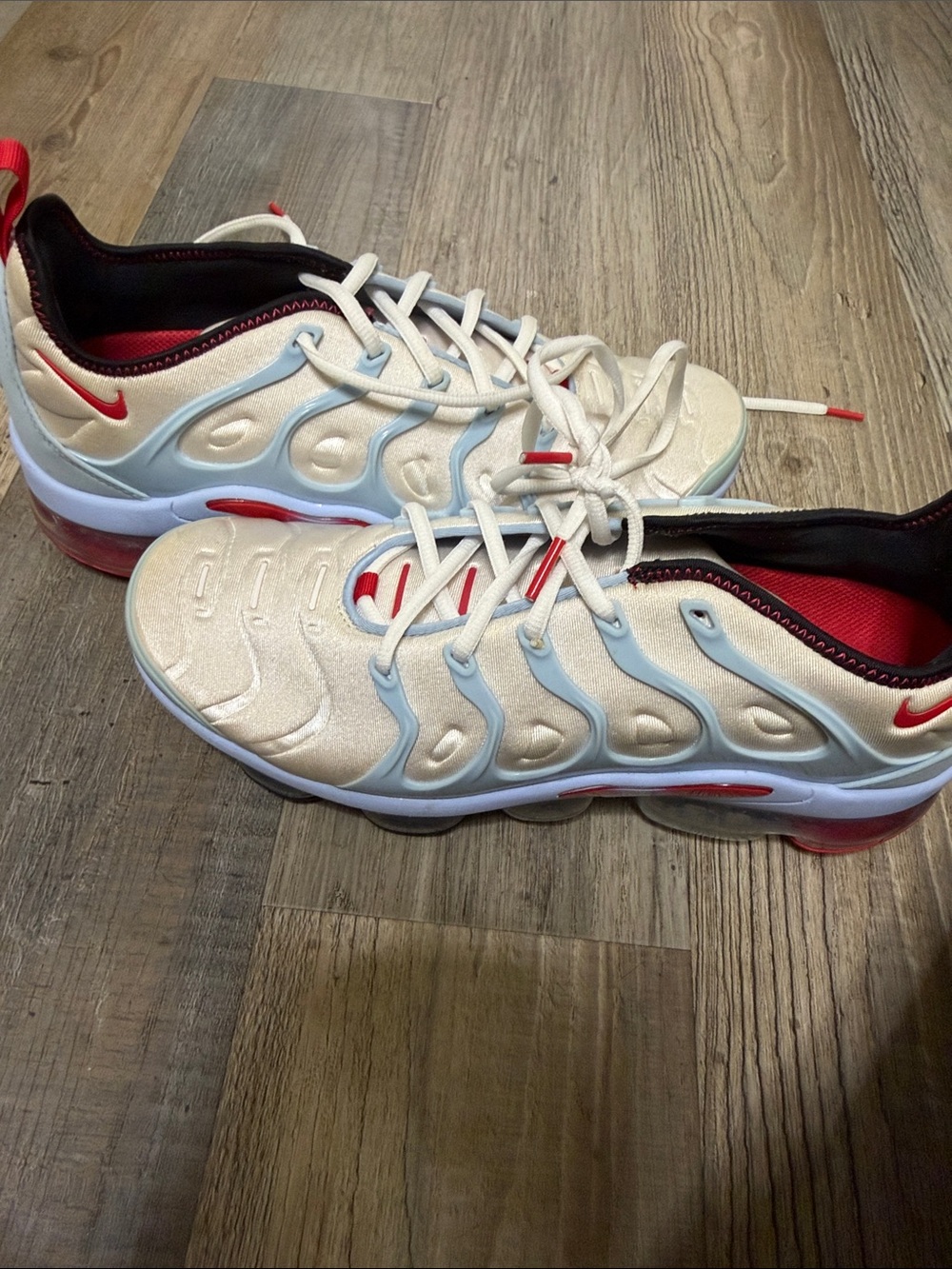 Nike Cream and Red Vapormax Sneaker